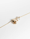 Cadena Corta con Dije Strass Collar Con Dije Tulipán - Dorado