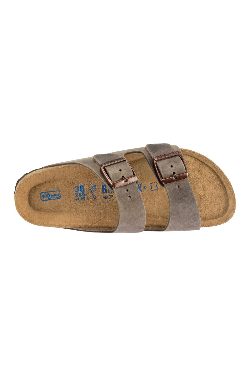 Sandalia Arizona Soft Footbed Oiled Leather - Regular Tabaco