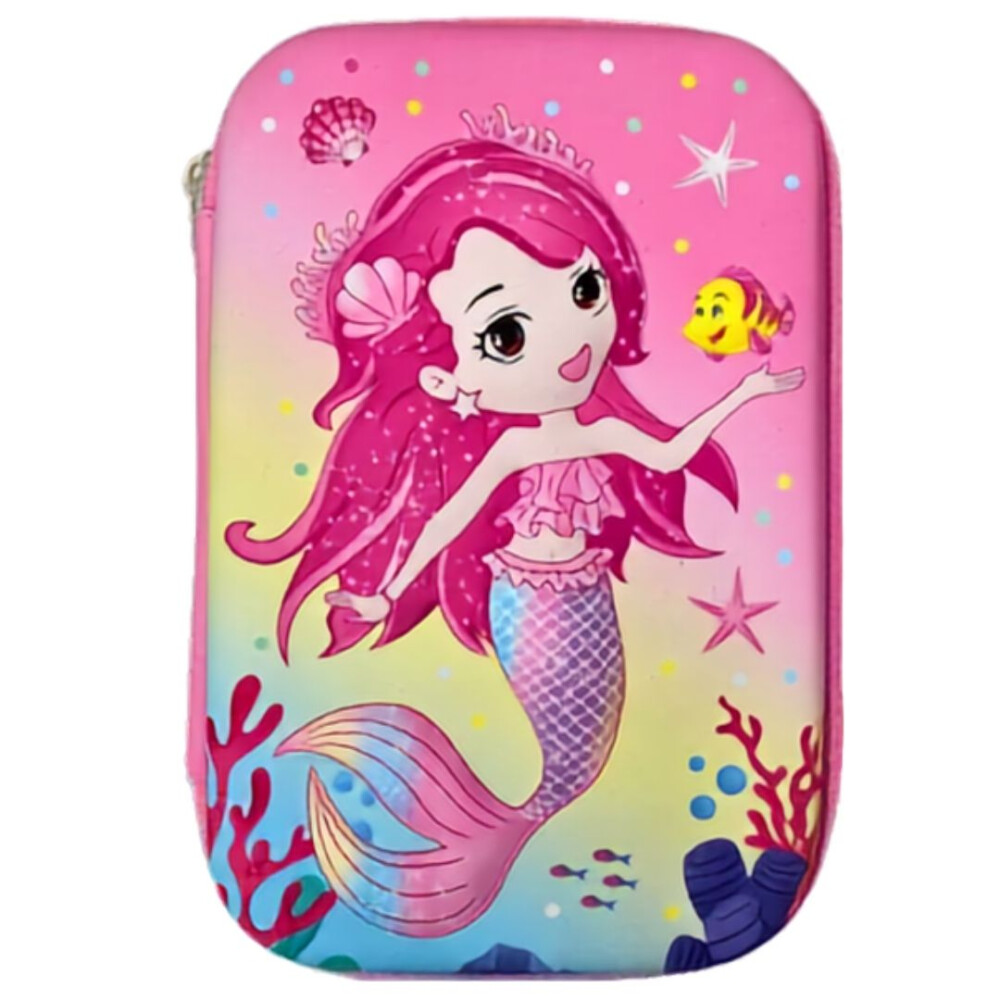 Cartucheras Escolares 1piso estampados 3D Niña Sirena Rs