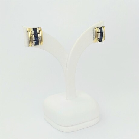 Caravanas de plata 925 con double de oro 18k y circonias. Caravanas de plata 925 con double de oro 18k y circonias.