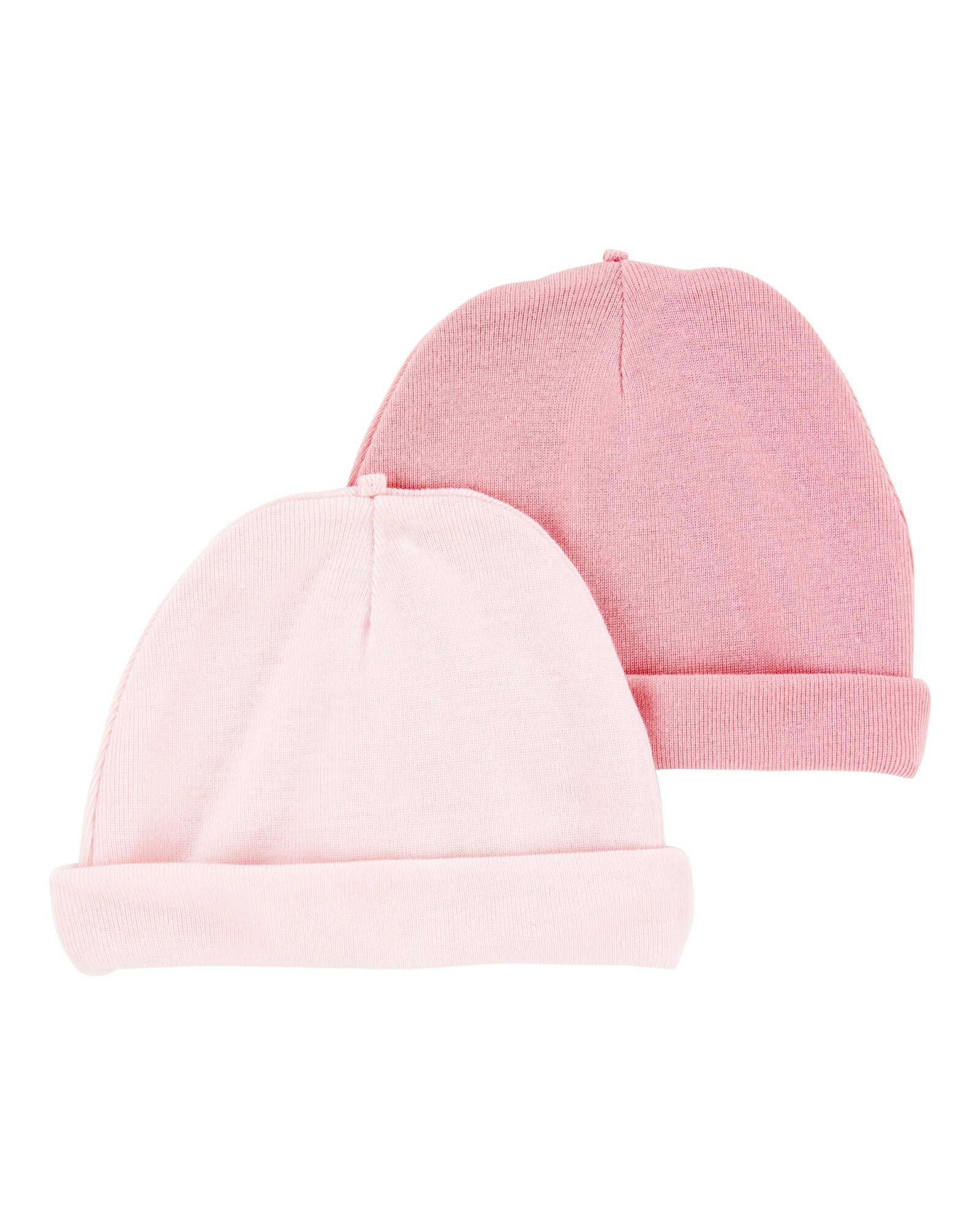 Pack dos gorros de poliéster, rosados Sin color