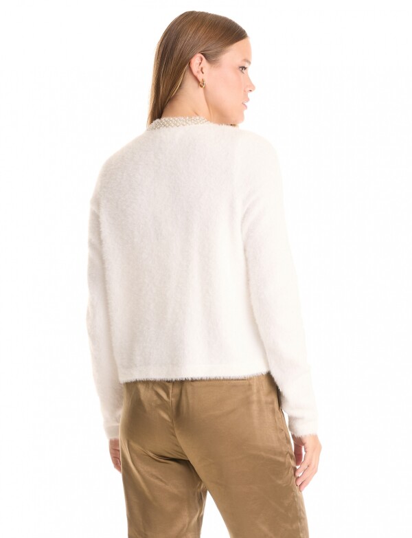 Cardigan Brillo BLANCO