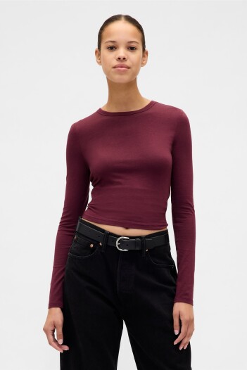 Remera Manga Larga Mujer Tuscan Red