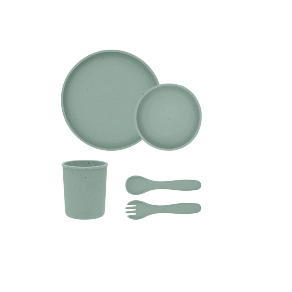 Set alimentacion silicona completo KIKAKBOO verde