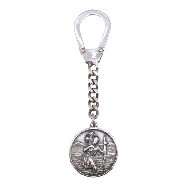 LLAVERO SAN CRISTÓBAL - ALPACA Y PLATA plateadouniforme