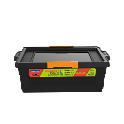 Caja organizadora en ppl negro 40 litros TD0152