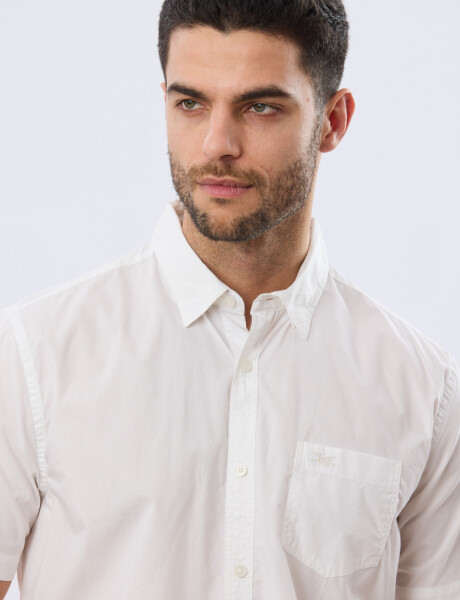 CAMISA LISA DE ALGODÓN Blanco