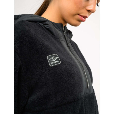 Buzo medio cierre ámbar Negro