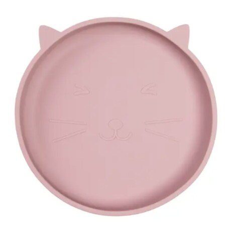 Set De Alimentación De Silicona Carestino Gatito Rosa Malva