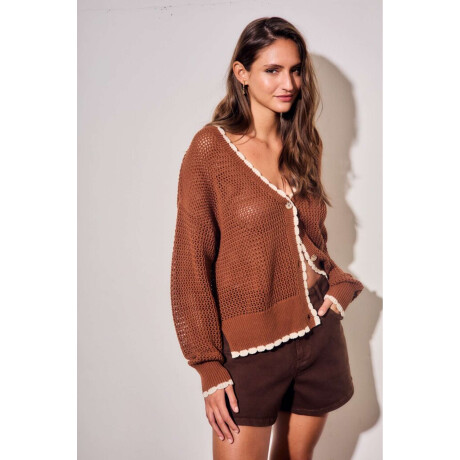 Cardigan Texturado Chocolate
