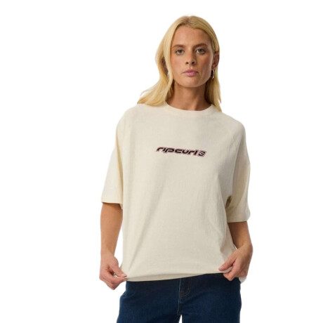 Remera Rip Curl Sunset Beach Raglan Boxy Beige