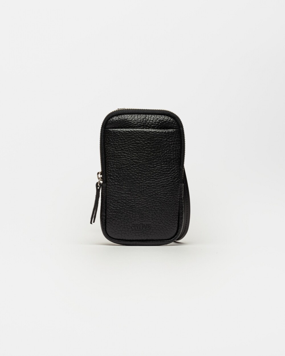 Porta celular Pia en cuero graneado Negro