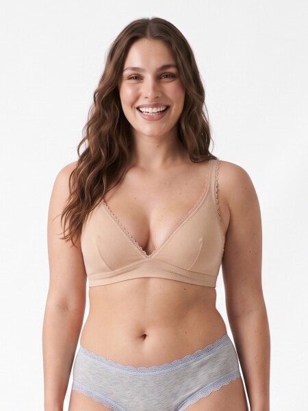 BASICO HALTER ALGODÓN NUDE