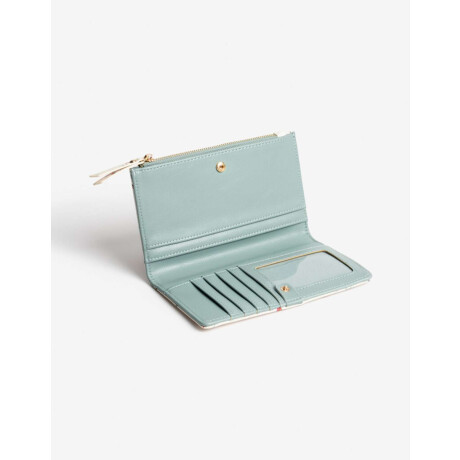 Billetera Fichero Con Cierre Estampado Flores