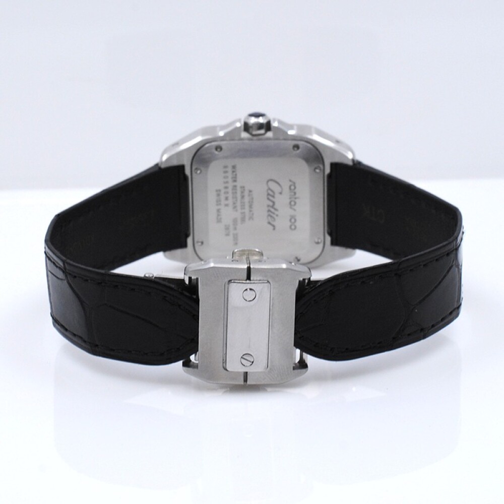 Cartier Santos 100 mediano 2878 automático año 2010 caja 33 mm con caja y papeles Cartier Santos 100 mediano 2878 automático año 2010 caja 33 mm con caja y papeles