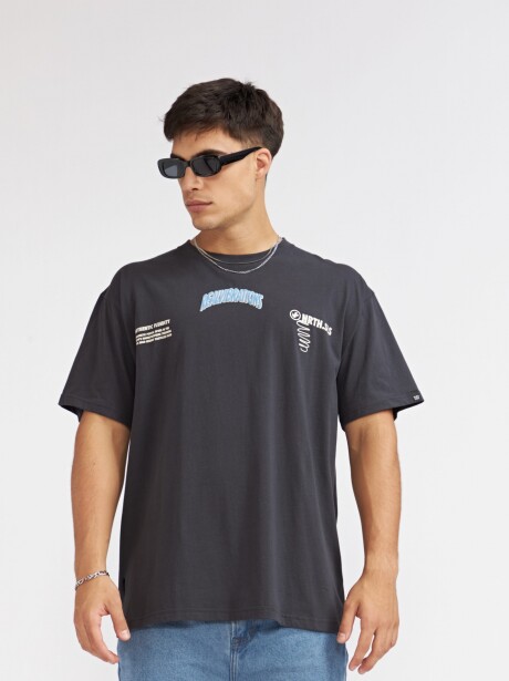 REMERA OVERSIZE VIBRATIONS GRIS