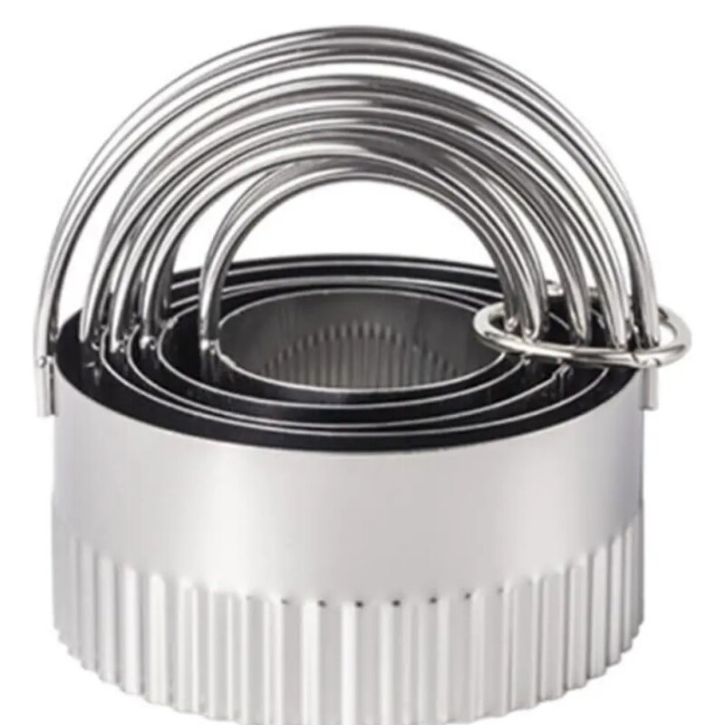 Jgo. de Cortantes borde filo ondas 5 pzas. en acero inox F/DCS-05W Jgo. de Cortantes borde filo ondas 5 pzas. en acero inox F/DCS-05W