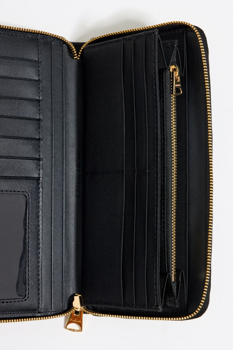 BILLETERA HORIZONTAL CON CREMA Negro