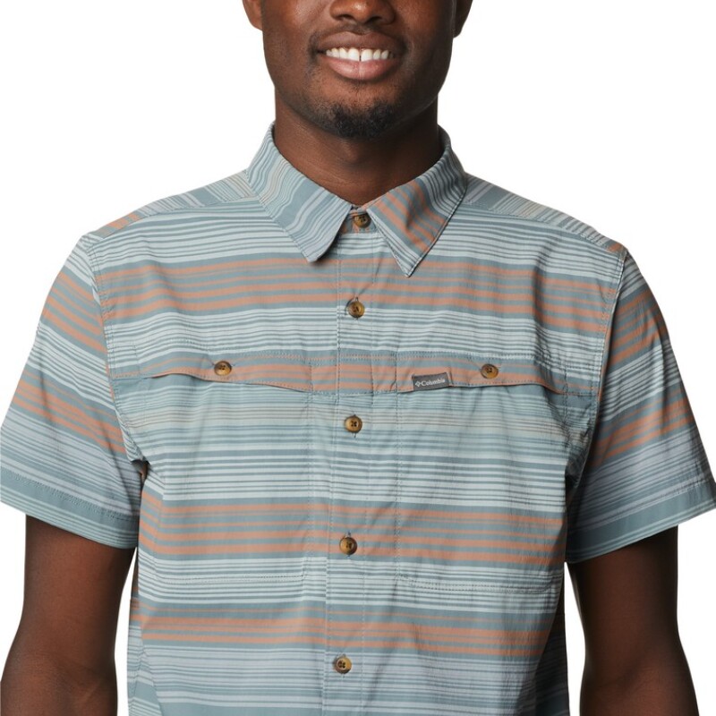 Camisa Newton Ridge Plaid Short City Hombre METAL STRIPED/ NIAGARA