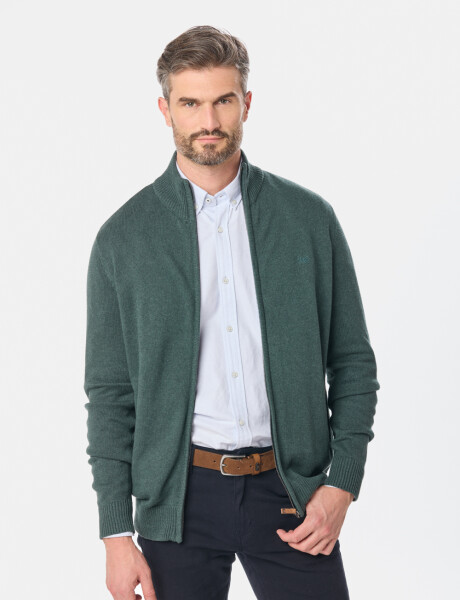 CAMPERA TEJIDA ALGODON Verde