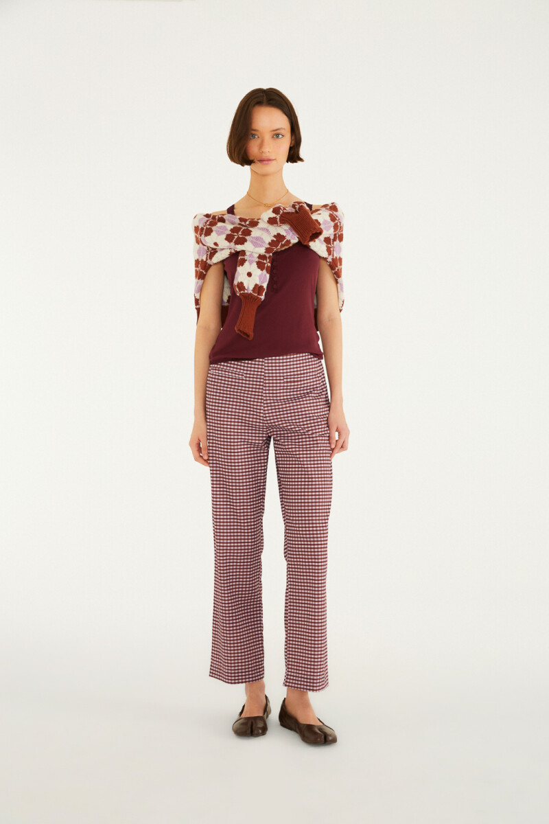 PANTALON RECTO Bordo