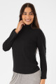 Polera algodón elastano Negro