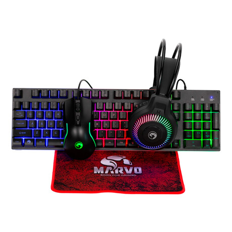 Combo Gaming Marvo Mousepad Mouse Teclado Auriculares 001