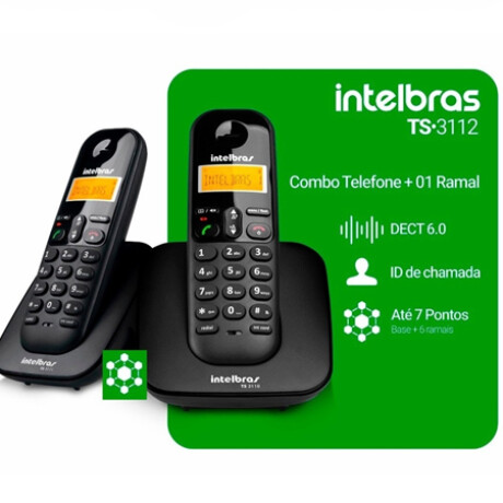 Telefonia | Telefono Inal. TS 3112 COMBO Negro | Intelbras Telefonia | Telefono Inal. Ts 3112 Combo Negro | Intelbras
