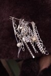 Pin Strass Plateado