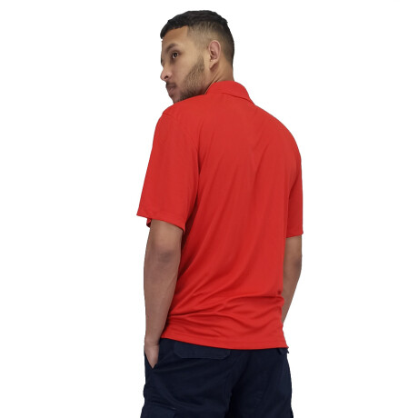 Remera Polo Dry UV30 Unisex Con Textura rojo