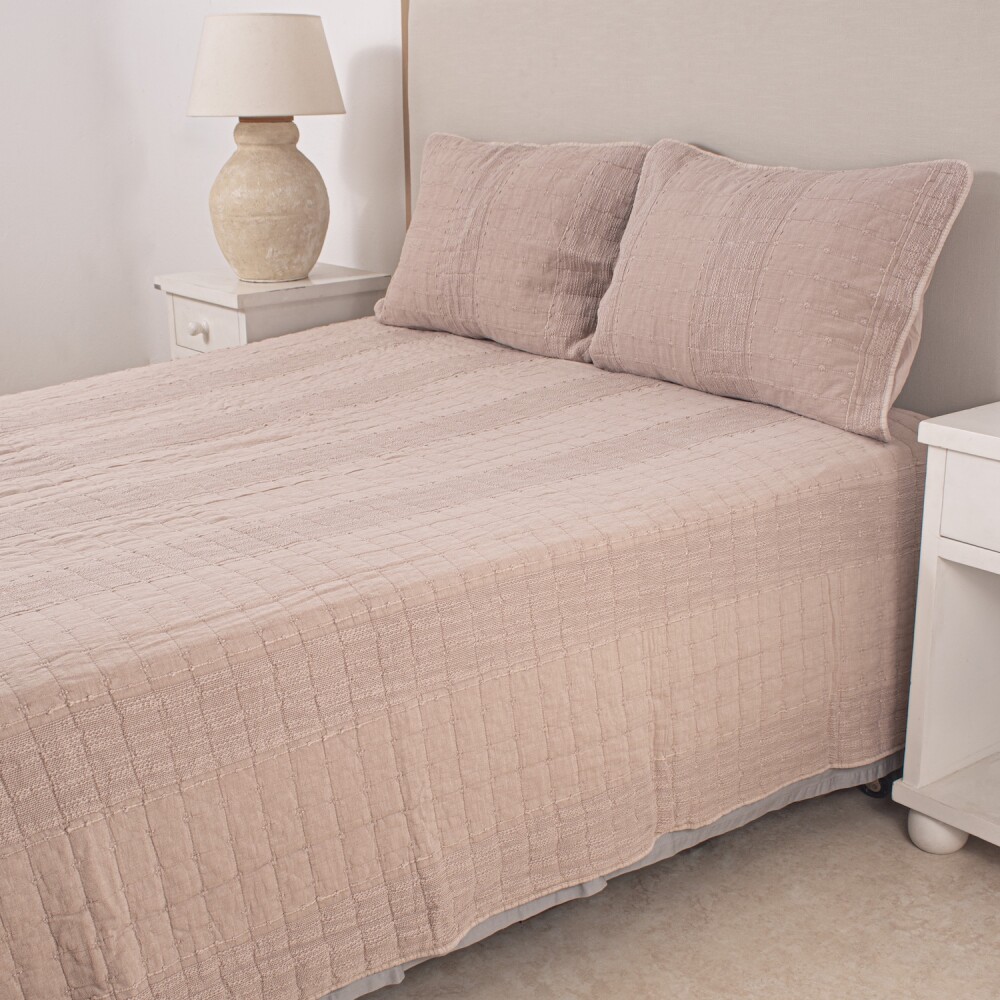 Cubrecama Col.Finezza Serena Rosa Twin - Twin Plus