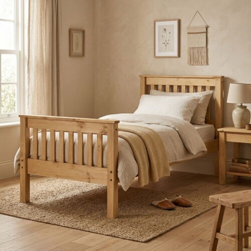 Cama 1 Plaza - Madera maciza - Linea Mexicana Cama 1 Plaza - Madera maciza - Linea Mexicana