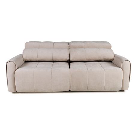 Sofá Palermo (Reclinable) - Tela Microfibra - 2 cuerpos 12072 (Beige)