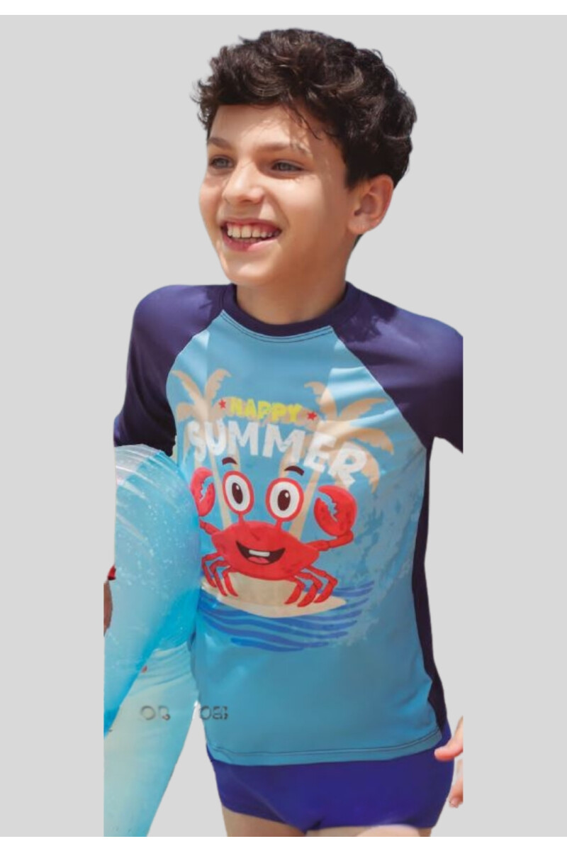 REMERA FILTRO UV50+ AZUL