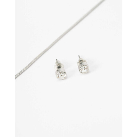 Set De Bijouterie Plateado Rodio