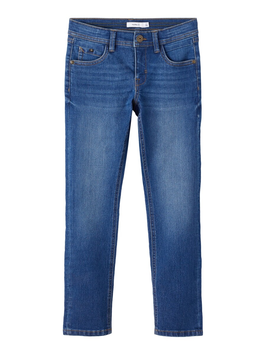 Slim Fit Jeans - Medium Blue Denim 