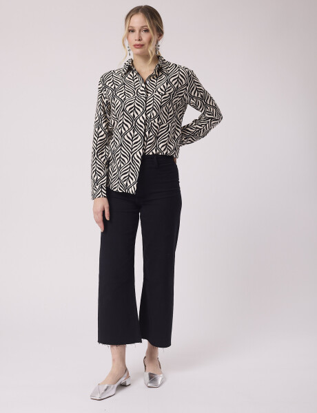 Camisa estampada negro