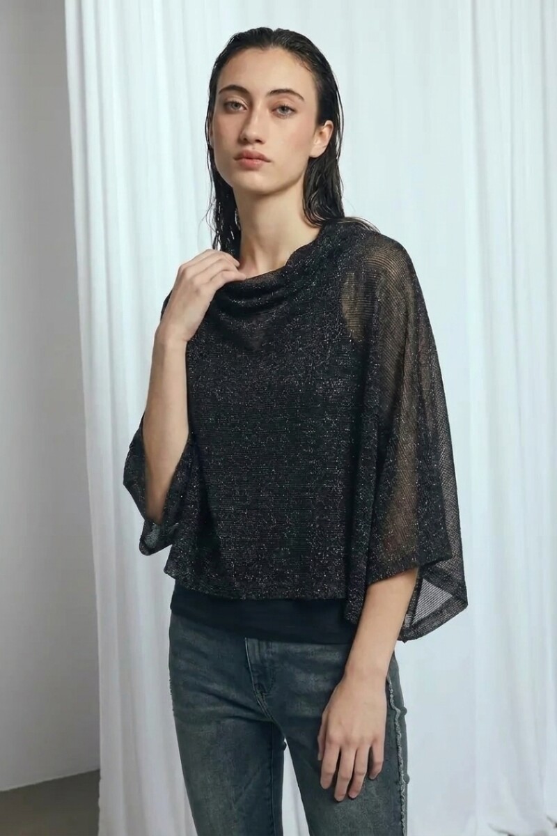Capa lurex party negro