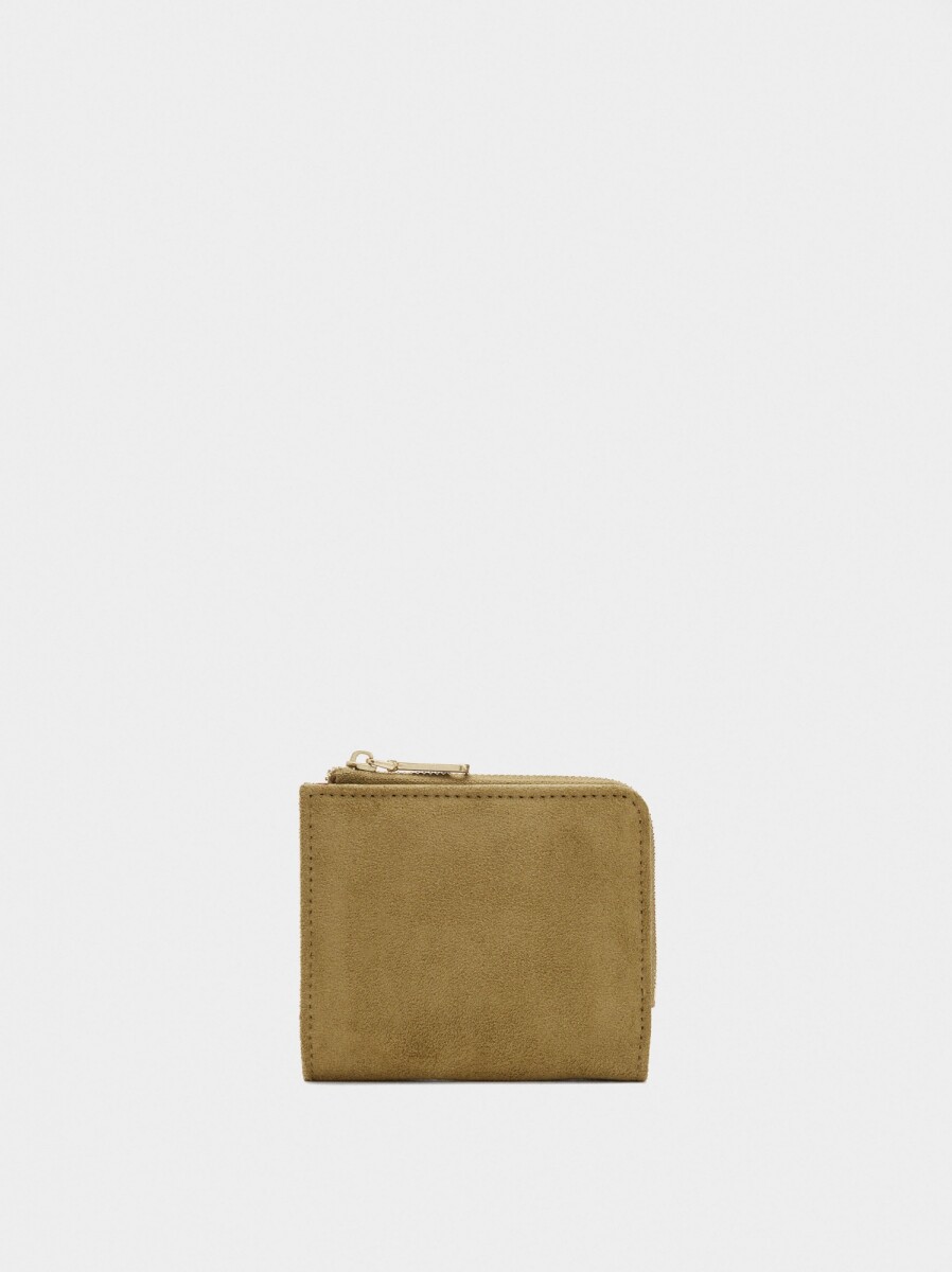 Cartera Básica Efecto Piel - lima 