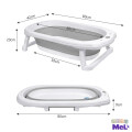 Set Bañito Plegable + Soporte Para Bebé Bañera Rígida Celeste