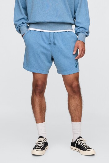 Short Deportivo Sin Felpa Logo Gap Hombre Union Blue