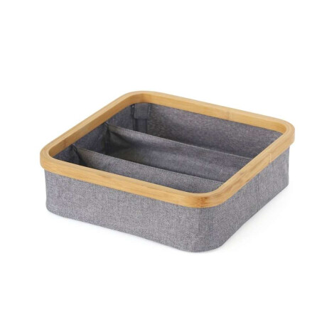 Organizador Plegable 3 Comp 30X30X9Cm Ex Tela Gris