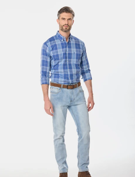 PANTALÓN DE JEAN SKINNY Celeste