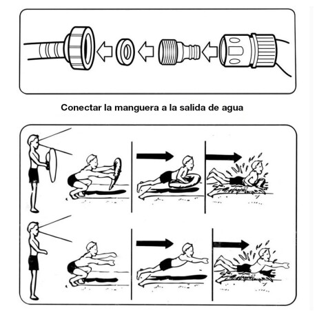 Deslizador De Agua Tobogán Deslizante Alfombra Celeste
