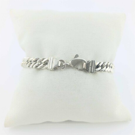 Pulsera de plata 925 con trabas en double de oro 18 ktes. Modelo, GRUMETTE. Pulsera de plata 925 con trabas en double de oro 18 ktes. Modelo, GRUMETTE.