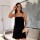 Mini Leather Dress Negro