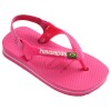 Ojotas Havaianas Baby Brasil Logo Rosado