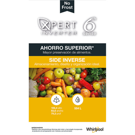 Heladera French Door WRO85AKDWX Inverter Whirlpool Heladera French Door WRO85AKDWX Inverter Whirlpool