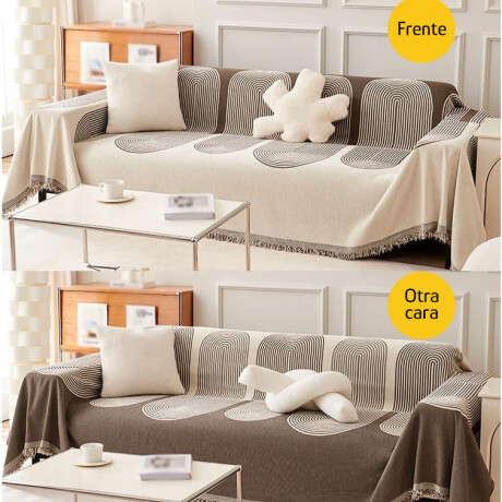 Cobertor Protector Funda Cubre Sillón Sofá Reversible 1.8x2M Marrón