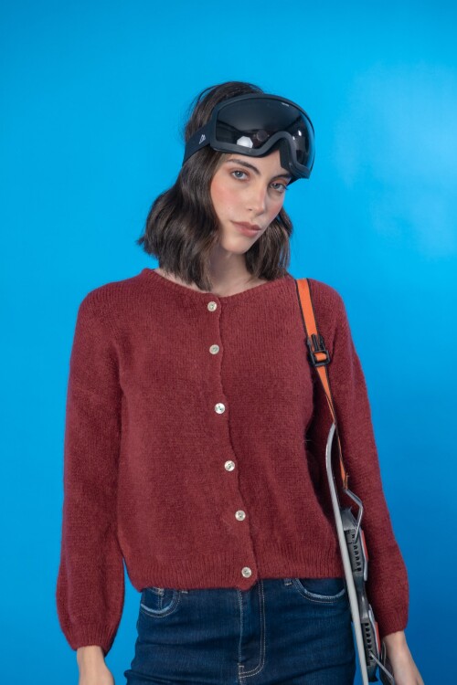 Cardigan Lenna Bordeaux